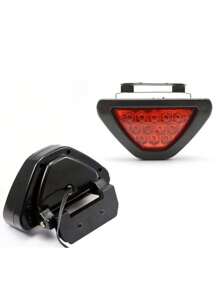 Luces LED  luz de freno trasero para coche moto triangulo deportivo 12LED estrobe universal - Rojo - Ver 5