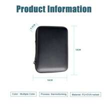 1piece SSD Case 2.5 Inch External USB Hard Drive Disk HDD Carry Package Cover Storage Bag Practical Mobile Disk Box Mobile Power Pack Earphone Storage Bag Hard Disk Box Zipper Pouch