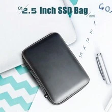 1piece SSD Case 2.5 Inch External USB Hard Drive Disk HDD Carry Package Cover Storage Bag Practical Mobile Disk Box Mobile Power Pack Earphone Storage Bag Hard Disk Box Zipper Pouch