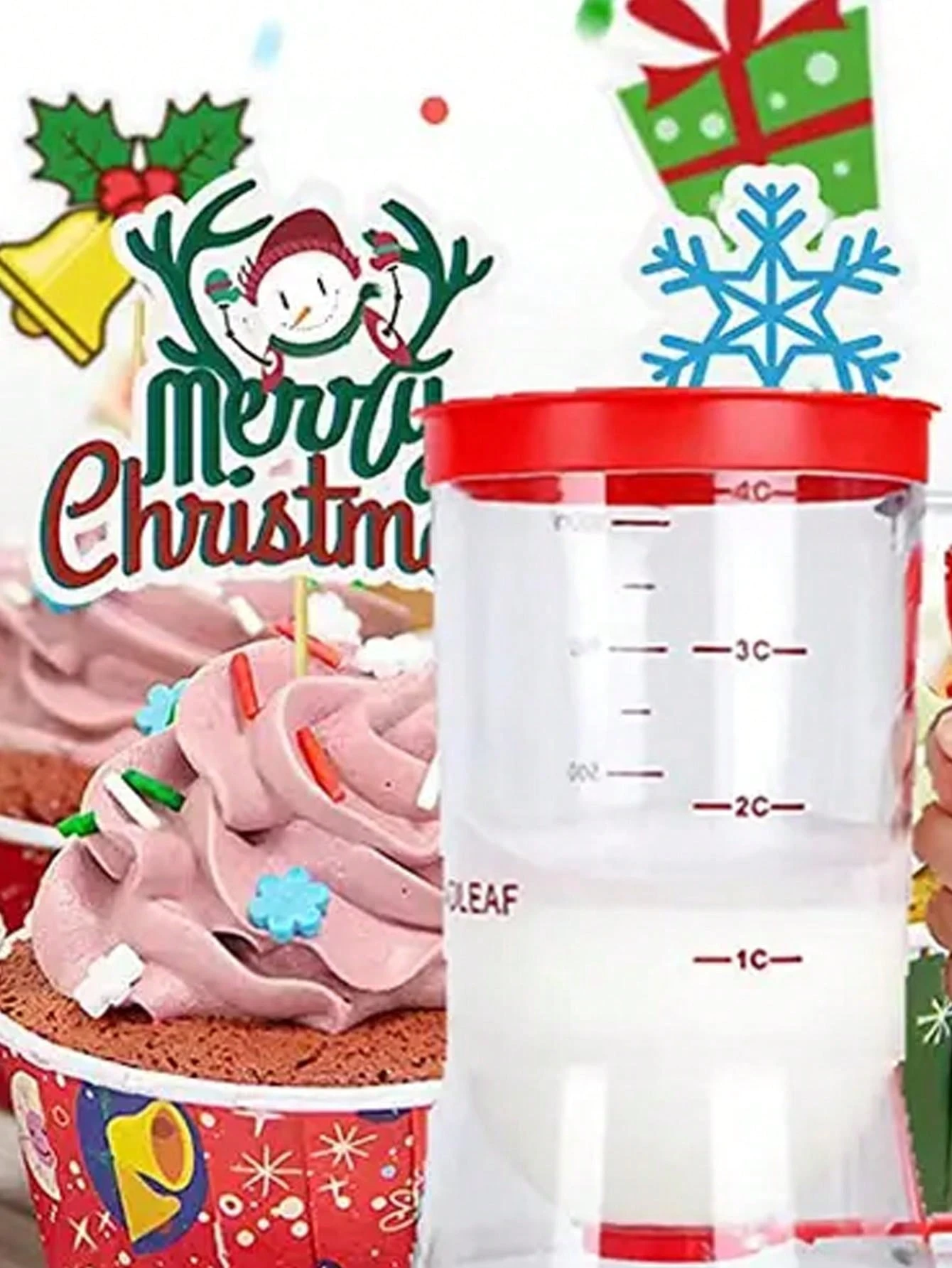 Cupcake Batter Separator And Dispenser Handheld Funnel Measuring Cup