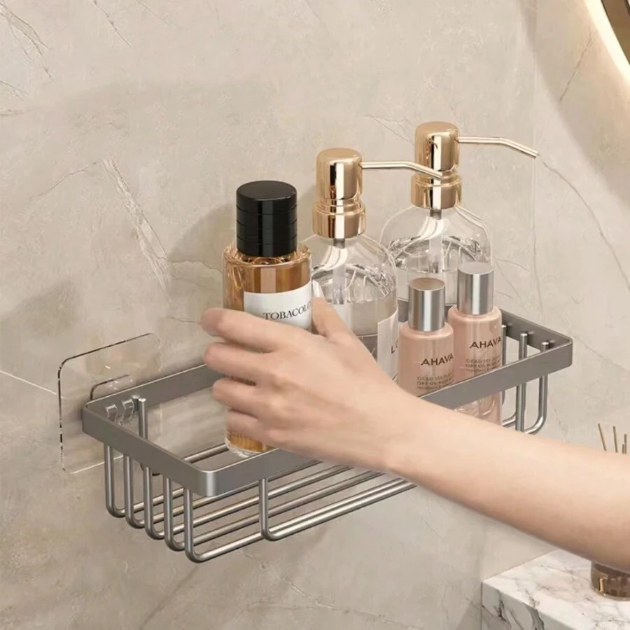 Portarrollos De Papel Higiénico Para Baño, Soporte De Pared Con Papel Adhesivo Para Almacenamiento De Papel Higiénico En Cocina Y Baño - Plateado - Ver 1