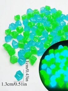 300 cái/bộ Đá cuội trang trí phát sáng trong bóng tối, Đá trang trí sông màu trơn hiện đại cho ngoài trời - Nhiều màu - Xem 3