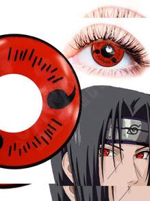Red Pupilentes Cosplay Costume Halloween Sharingan - Red - View 1