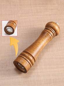 1 件木胡椒研磨機,手動鹽和胡椒瓶,非常適合廚房、燒烤、牛排