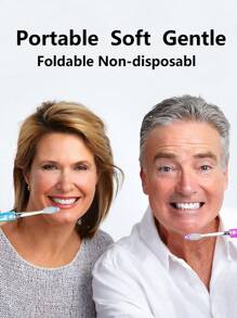 1入組可折疊便攜牙刷,軟毛適用於溫和清潔,戶外遊玩便攜折疊迷你軟毛牙刷套裝,非一次性牙刷適合旅行,商業旅行,酒店,旅行必備 - 粉色 - 查看 8