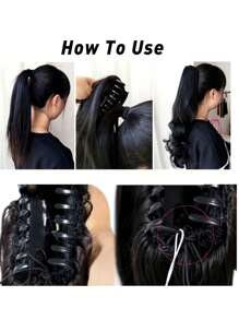 Pelucas sintéticas Pinza para el pelo rizado coleta sintético Extensión del pelo - Dorado - Ver 7