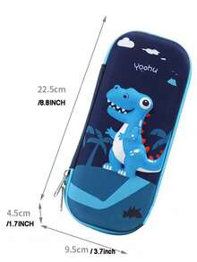 Cute 3d Cartoon Eva Pencil Case For School Girls, Anti-fall And Large Capacity, Random Color And Pattern Delivery - Pink - View 2