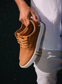 Men Sneakers - 駝色 - 查看 1