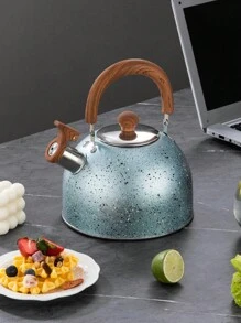 QIYINGFA 1pc (2/3/4l) Stainless Steel Whistling Kettle Portable Household Camping Teapot - Royal Blue - View 5