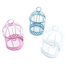 Mini Birdcage Shaped Decorative Storage Box For Desktop, Photography Prop, Wedding Favor Creative Candy Box - White - View 4