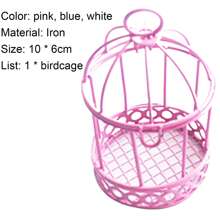 Mini Birdcage Shaped Decorative Storage Box For Desktop, Photography Prop, Wedding Favor Creative Candy Box - White - View 5