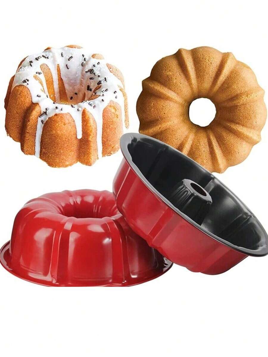 Molde para Hornear Tartas Rosca Antiadherente Reposteria 26CM - Rojo - Ver 1