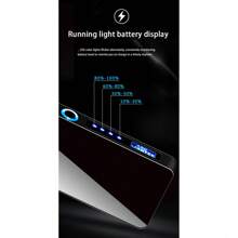 Có thể sạc lại Gấp đôi Arc Kim loại Chống gió Đồng hồ điện tử bật lửa , Creative Đồng hồ điện tử bật lửa - màu đen - Xem 4