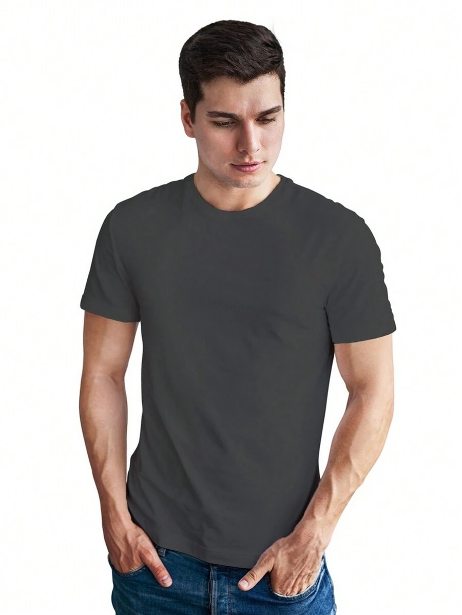 Men T-Shirts - 深灰色 - 查看 1