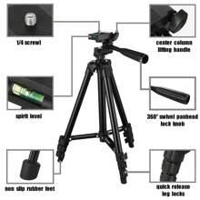 Silvery DSLR Flexible Tripod Extendable Travel Lightweight Stand Remote Control For Mobile Cell Phone Mount Camera Gopro Live - Silver - View 5