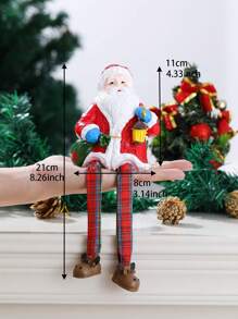 1個創意聖誕老人樹脂雕像,聖誕派對桌面裝飾,家居裝飾,非常適合聖誕裝飾