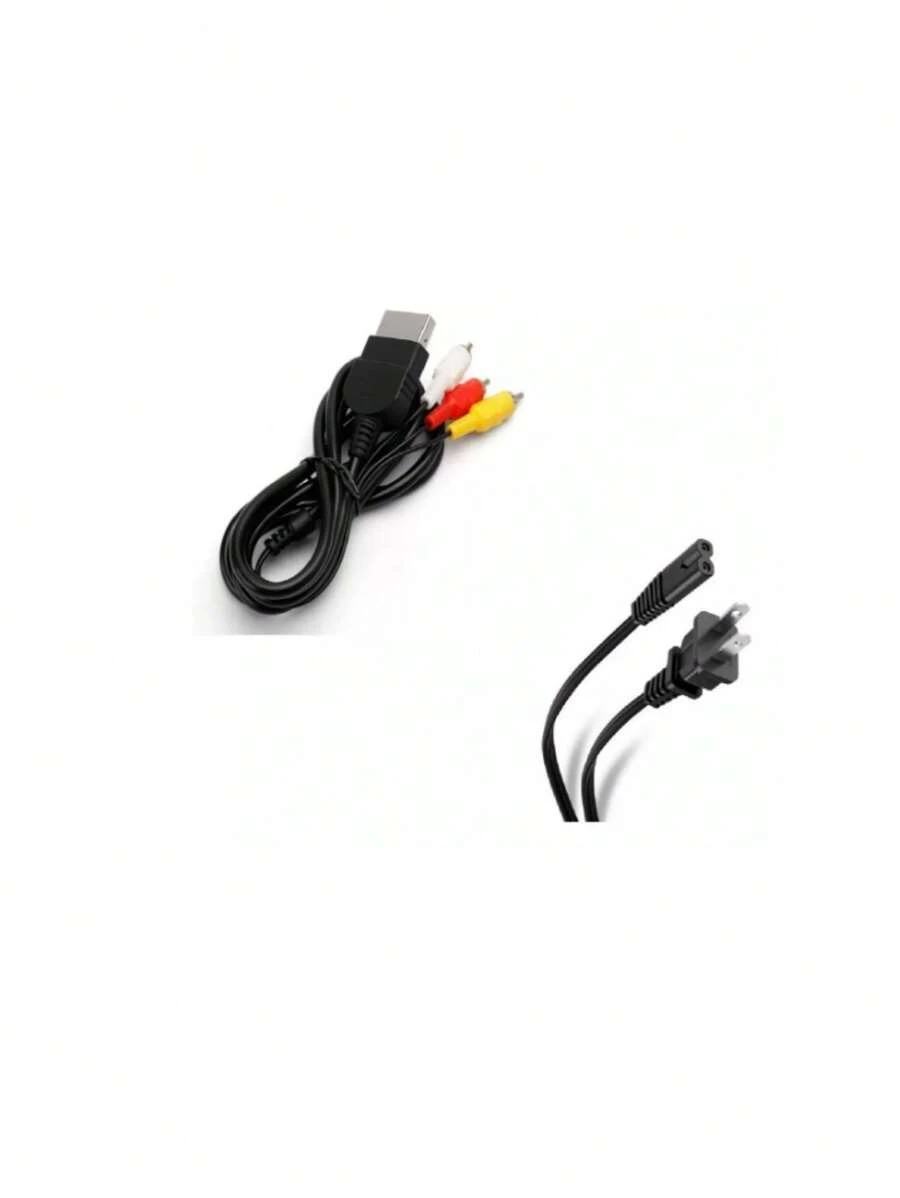 Pack Cable Audio Y Video, Y Corriente Xbox Clásico + Regalo - Negro - Ver 1