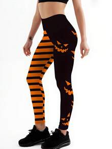 新品印花女瑜珈褲，四分之九長透氣健身緊身褲，適合戶外運動和健身