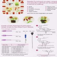 DIY Magic Embroidery Pen Set DIY 1.3MM 1.6MM 2.2MM Punch Needle Plastic - Blue and White - View 4