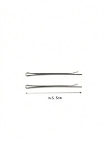 10 cái/bộ Phụ kiện tóc nữ Bạc phong cách cổ điển Kẹp tóc kim loại đơn giản thường ngày - Bạc - Xem 2