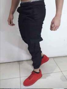 Pantalon jogger cargo - Negro - Ver 2