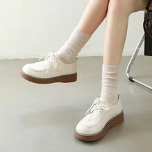 Ladies' Oxford Shoes In Beige - Beige - View 6