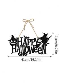 Halloween Party Decor Pumpkin & Bat Door Hanging, Halloween Scene Setting Ornaments