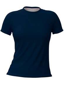 Women Sports Tees & Tanks - Blue and White - View 9