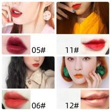 12入組/套啞光和持久唇彩,不容易至