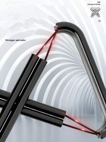 1 Pieza Taburete De Pesca Plegable Totalmente Y Resistente Para Exteriores - Negro - Ver 7