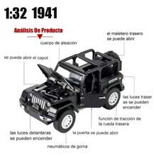 Coleccion Escala Coche Juguete 1941 Luz Y Sonido Base 1:32 - Negro - Ver 2