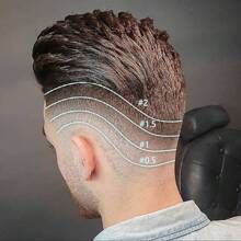 Diy家居理髮彎曲頭箍矽膠頸部修剪範本和理髮指南髮型工具 - 黑色 - 查看 3