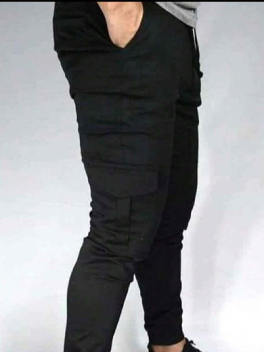 Pantalon jogger cargo - Negro - Ver 1