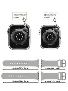 1入組運動帶適用於Apple Watch38mm40mm41mm42mm44MM45mm49mm軟矽膠替換錶帶適用於Apple Watch系列87654321男士女性 - 黑色 - 查看 8