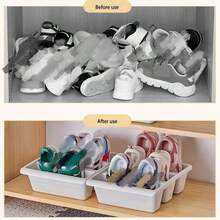 1 件兒童鞋櫃,節省空間,塑膠鞋櫃,嬰兒鞋迷你鞋架,灰色