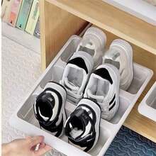 1 件兒童鞋櫃,節省空間,塑膠鞋櫃,嬰兒鞋迷你鞋架,灰色