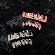 1pc Silver-colored 6 Teeth Shiny Single Grillz - Silver - View 3