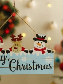 1個聖誕歡樂標誌,聖誕假期門牌標誌,聖誕牆壁掛飾,聖誕標籤裝飾,木工藝品聖誕飾品,掛飾,聖誕木質掛飾頑皮或好的決策有趣的標誌,冬季裝飾牆壁標誌,鄉村風格的木質門牌飾品,可用於室內室外假日家庭教室辦公室裝飾 - 彩色 - 查看 6