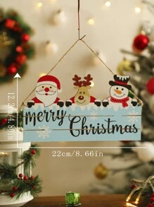 1個聖誕歡樂標誌,聖誕假期門牌標誌,聖誕牆壁掛飾,聖誕標籤裝飾,木工藝品聖誕飾品,掛飾,聖誕木質掛飾頑皮或好的決策有趣的標誌,冬季裝飾牆壁標誌,鄉村風格的木質門牌飾品,可用於室內室外假日家庭教室辦公室裝飾 - 彩色 - 查看 2