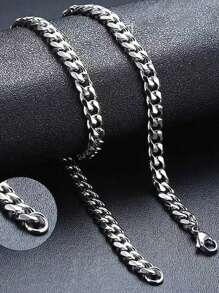 1入時尚嘻哈不鏽鋼男士手鍊,極簡風格,適用於派對