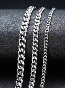 1入時尚嘻哈不鏽鋼男士手鍊,極簡風格,適用於派對