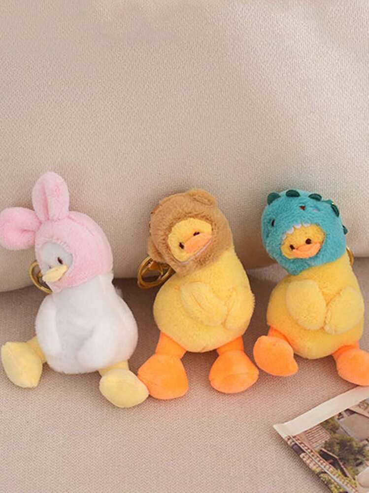 かわいいアヒルのぬいぐるみキーホルダー おもちゃ バックパック