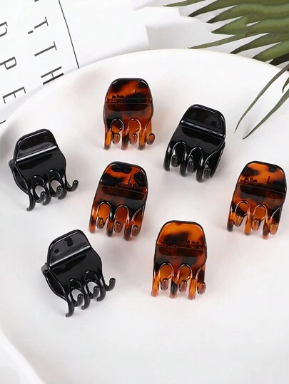 6pcs Multi-Colored Mini Hair Claws For Women Are Suitable For Everyday Dress Simple And Versatile Claw Clips Hair Clips Hair Jaw Clip Hair Clamps Hair Clutch Hair Catcher Clip, School Stuff, College Fall Winter Hair Accessories For Women For Vacation Outfits Woman