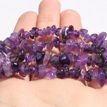 1strand Asymmetrical Natural Loose Gem Stone Amethyst Tiger Eye Amazonite Chips Gravel Beads For Jewelry Making DIY Gift Bracelets Necklace