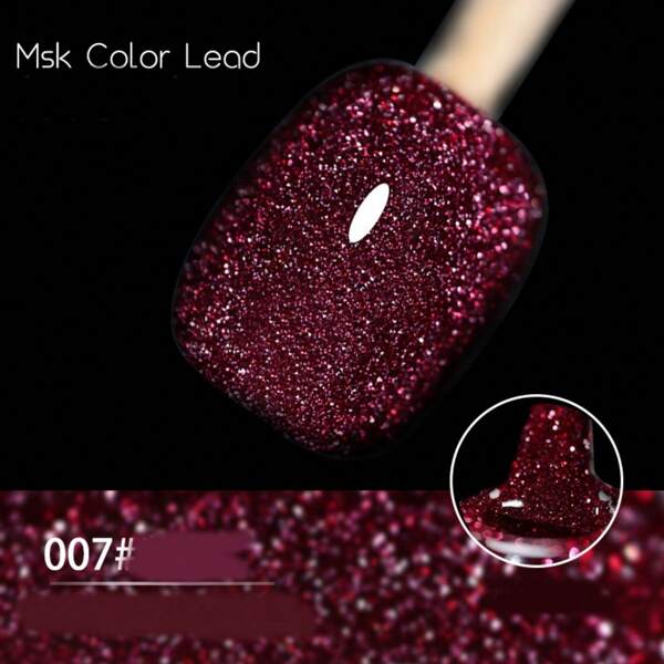 Reflective Glitter Glue Nail Polish Y2K Aesthetic Shiny Broken Gel Effect Nail Art Design Christmas Day Gifts for Women