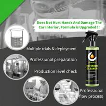 JB-XPCS 1 Bottle 50/300ml Car Interior Cleaner, Headliner Cleaner, Leather Suede Fabric Multi-Purpose Car Dashboard Cleaning Tool, No Water Needed - Black - View 7