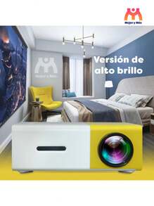 Mini proyector portátil LED 1080P HD Proyección de pantalla cine en casa vídeo + ¡Regalo!