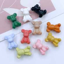 10 件带孔亚克力小熊形珠子，DIY 珠宝配件，适用于手链、项链、手机链 - 隨機混色 - 查看 6