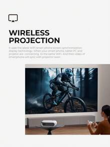 Havit Pj209 Pro 4k 支援投影機,立體聲音8500流明400 Ansi原生1080p高清家用電影投影機,220英寸尺寸 - 白色 - 查看 8