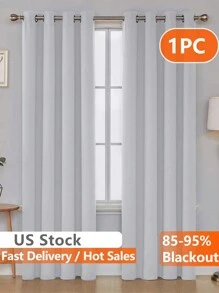 Estelar Textiler 1 tấm rèm cản sáng màu xanh lục lam, dài 63-84 inch, rèm cách nhiệt cản sáng, thích hợp cho phòng ngủ. - Màu Xám nhạt - Xem 10